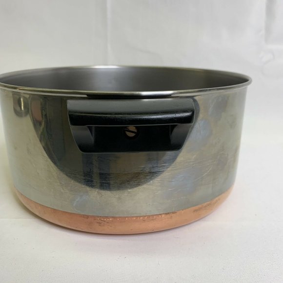 Vtg Revere Ware 1801 Copper Bottom 4QT Quart Stock - Picture 6 of 6